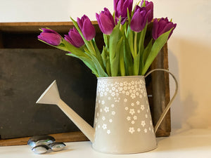 Floral Grey Watering Can
