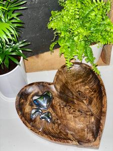 Wooden Heart Shaped Bowl