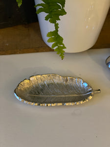 Silver Feather Dish