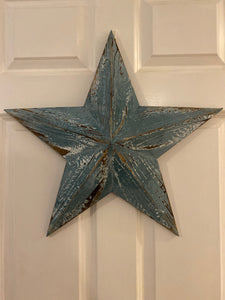 Wooden Blue Star 53cm